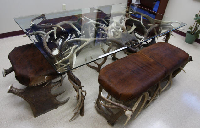 deer antler living room tables